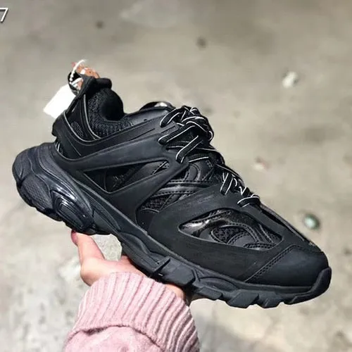 new top quality Track nylon and mesh trainers leather shoes for real bottom women's trainers shoes