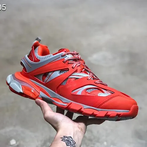 new top quality Track nylon and mesh trainers leather shoes for real bottom women's trainers shoes