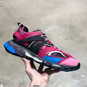 new top quality Track nylon and mesh trainers leather shoes for real bottom women's trainers shoes