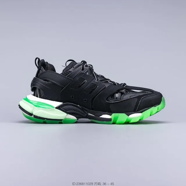new top quality Track nylon and mesh trainers leather shoes for real bottom women's trainers shoes