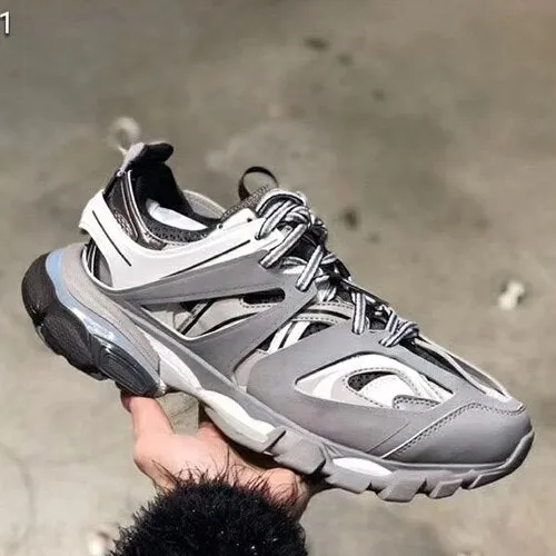 new top quality Track nylon and mesh trainers leather shoes for real bottom women's trainers shoes