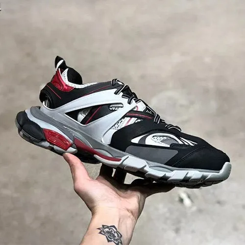 new top quality Track nylon and mesh trainers leather shoes for real bottom women's trainers shoes