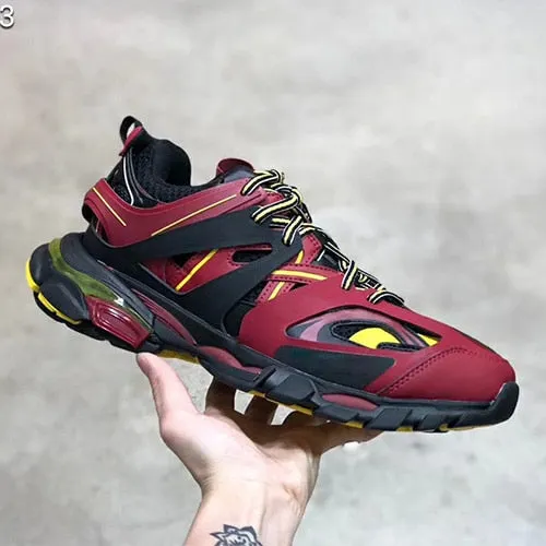 new top quality Track nylon and mesh trainers leather shoes for real bottom women's trainers shoes