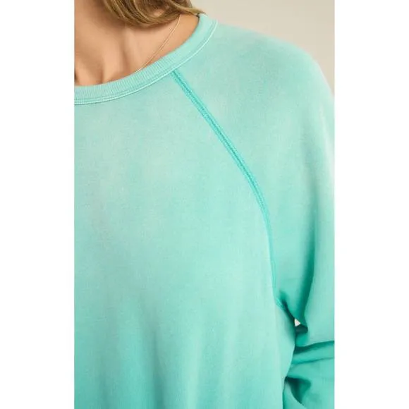 NEW Z SUPPLY washed ashore sweatshirt in cabana green
