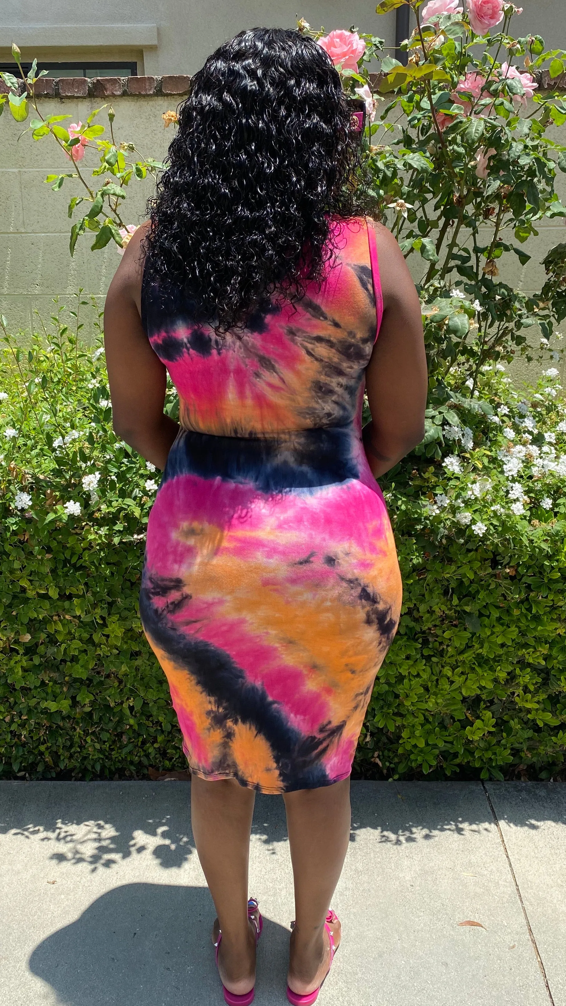Nicole Tie Dye Midi Dress