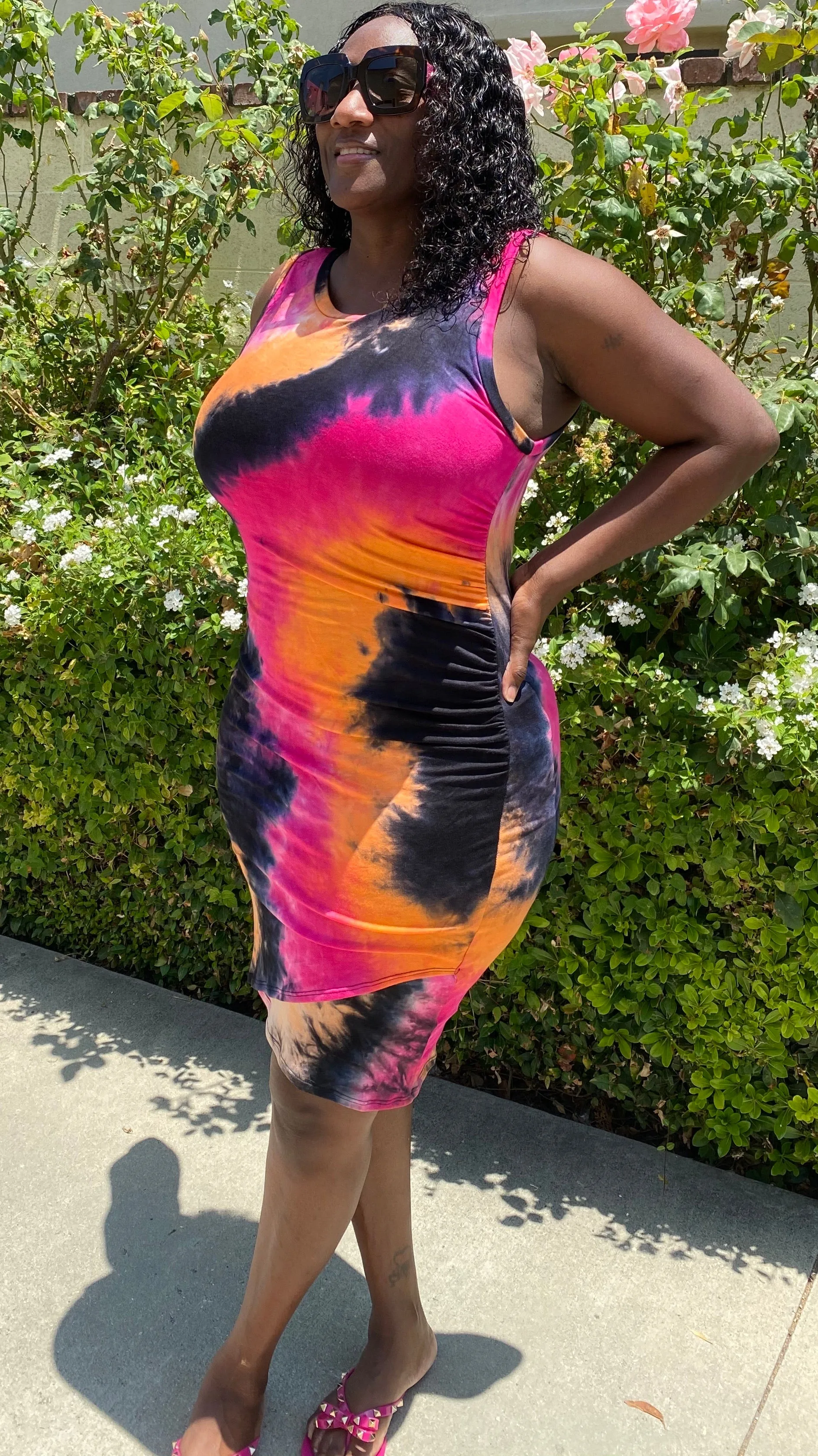 Nicole Tie Dye Midi Dress
