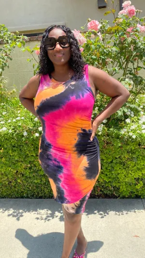 Nicole Tie Dye Midi Dress