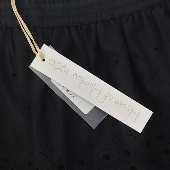 NWT House Of Harlow Tiered Eyelet Mini Skirt