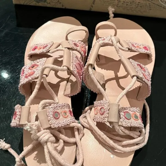 NWT Free People Mantra mirror pink sandals 8.5