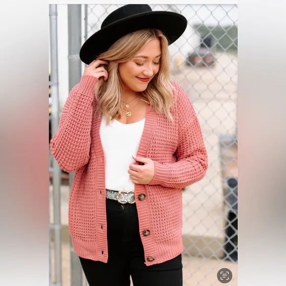 NWTs Boutique Waffle Knit Cardigan