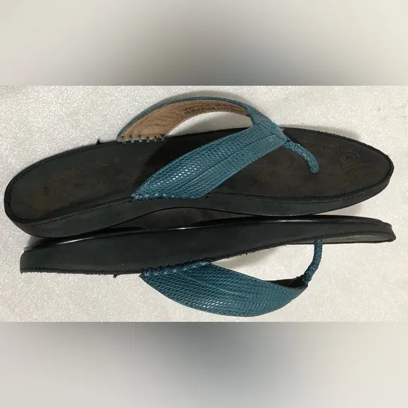 Olukai Haiku Elua Leather Flip Flops