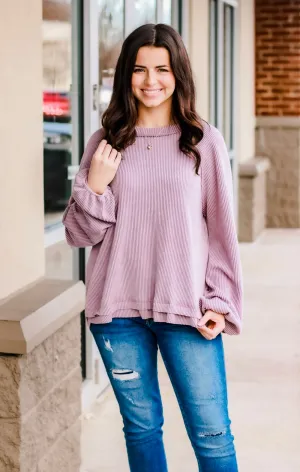 Our Favorite Ribbed Top in Lilac