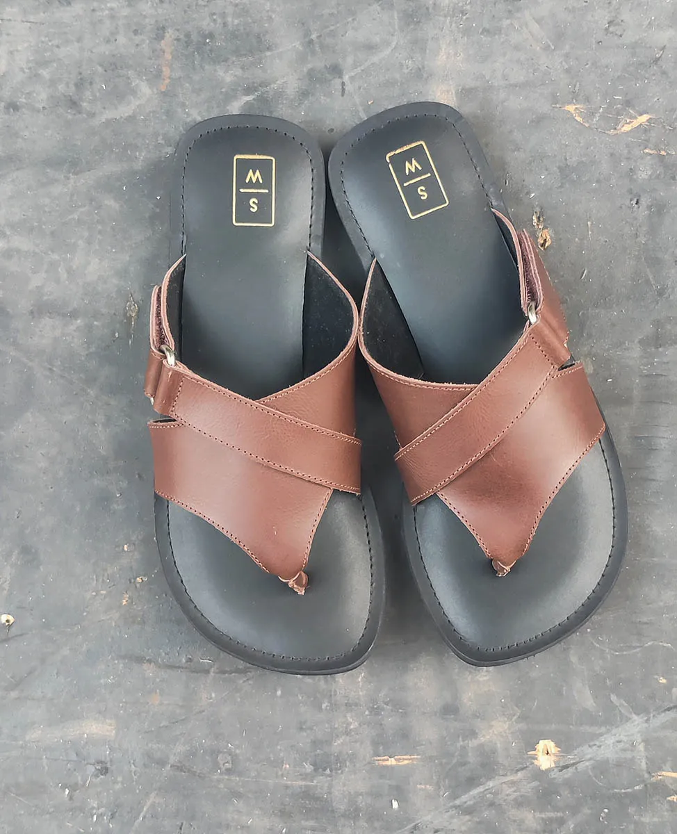 Pedro Buckled Chocolate Men's Sandals