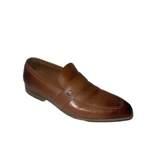 Pedro Men’s Leather Loafers - Size 6 US / 39 EU - Classic Brown Slip-On Shoes |