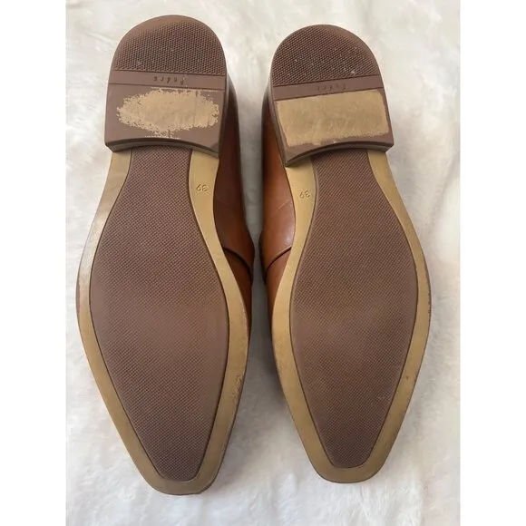 Pedro Men’s Leather Loafers - Size 6 US / 39 EU - Classic Brown Slip-On Shoes |