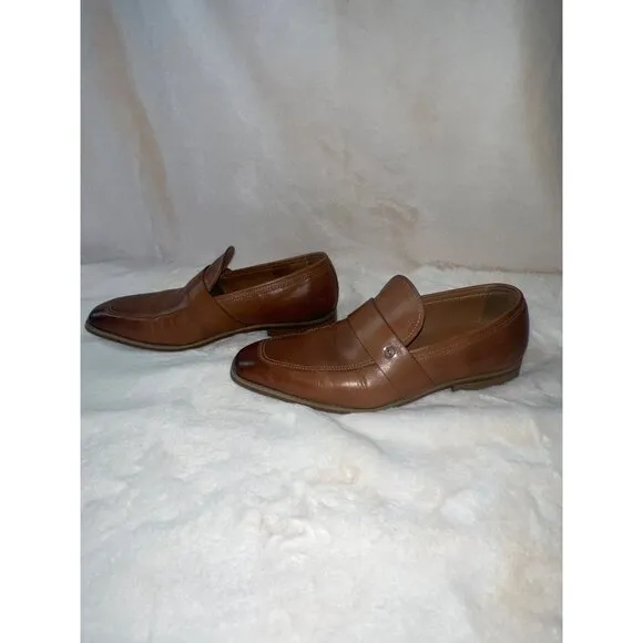 Pedro Men’s Leather Loafers - Size 6 US / 39 EU - Classic Brown Slip-On Shoes |