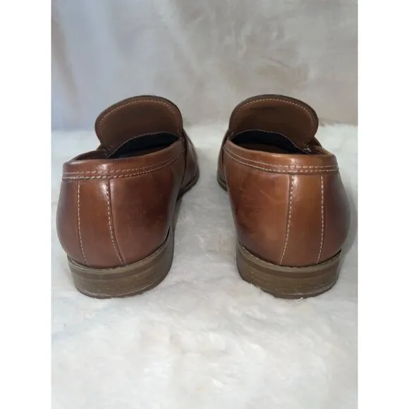 Pedro Men’s Leather Loafers - Size 6 US / 39 EU - Classic Brown Slip-On Shoes |