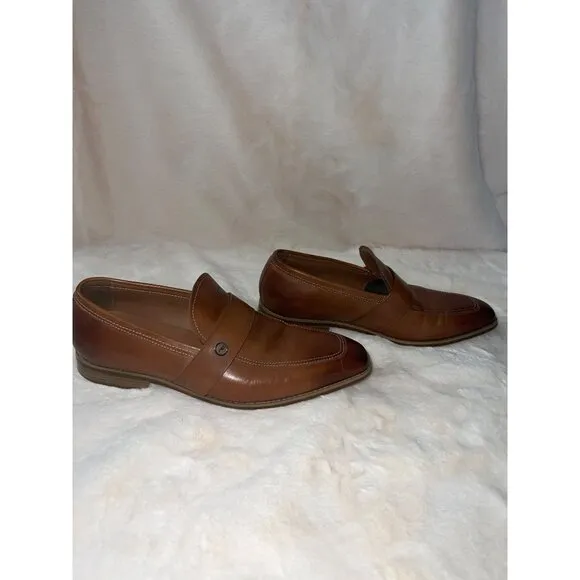 Pedro Men’s Leather Loafers - Size 6 US / 39 EU - Classic Brown Slip-On Shoes |