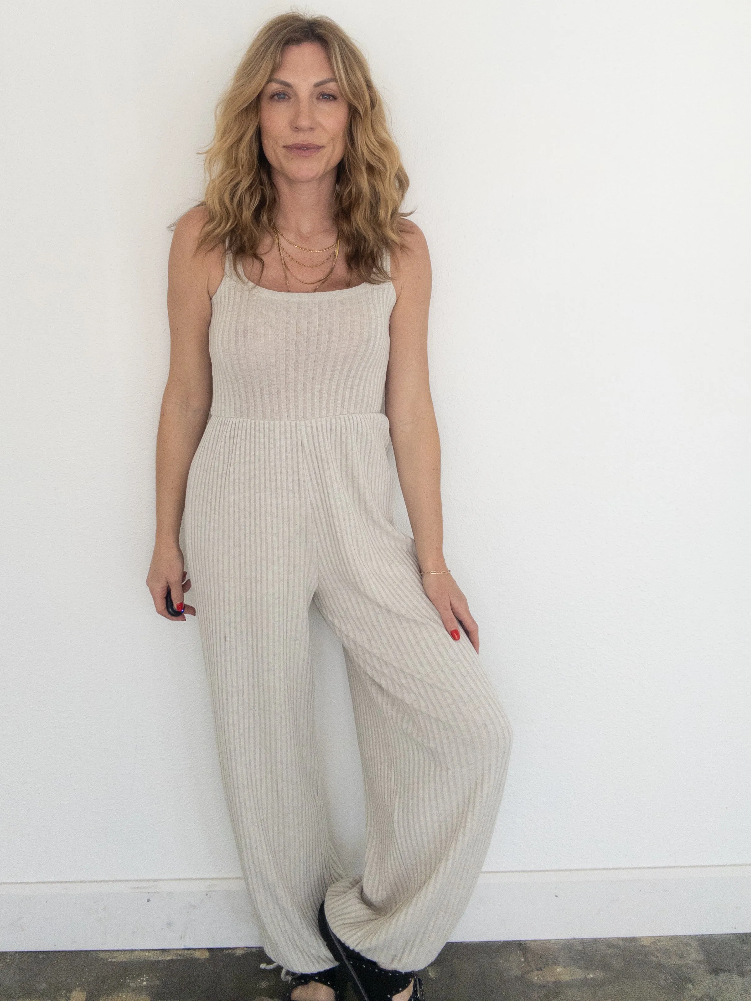 Project Social T Manana Button Back Rib Jumpsuit