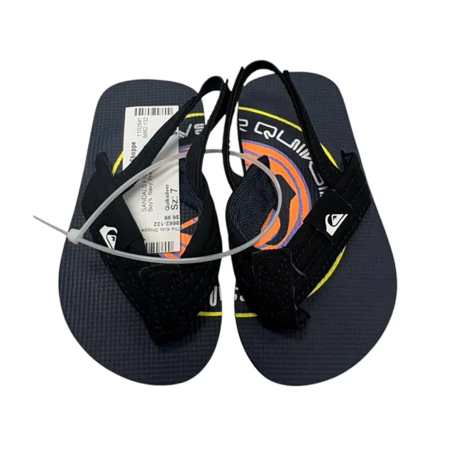Quiksilver Boy's Navy Flip Flops Size 7