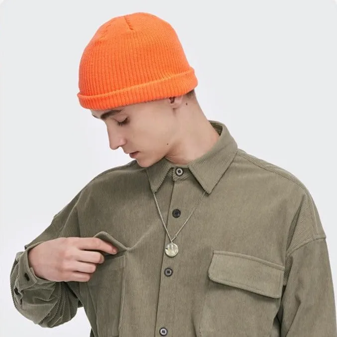 "CAPCUFF" Bonnet Gris Bleu Streetwear - URB1™