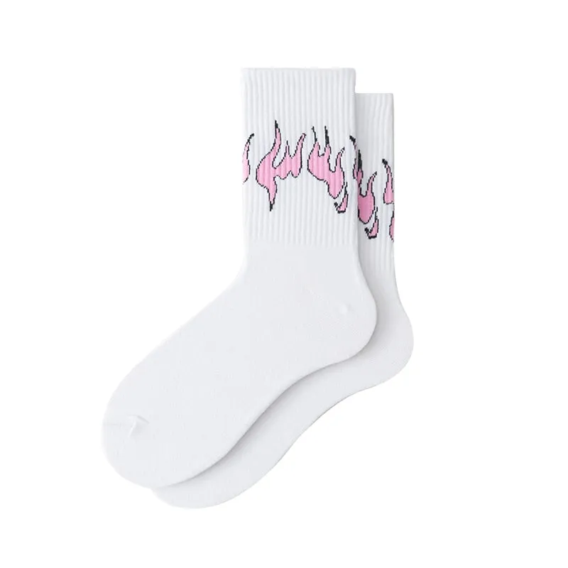 "FLAME" Chaussettes Montantes Violet streetwear - URB1™