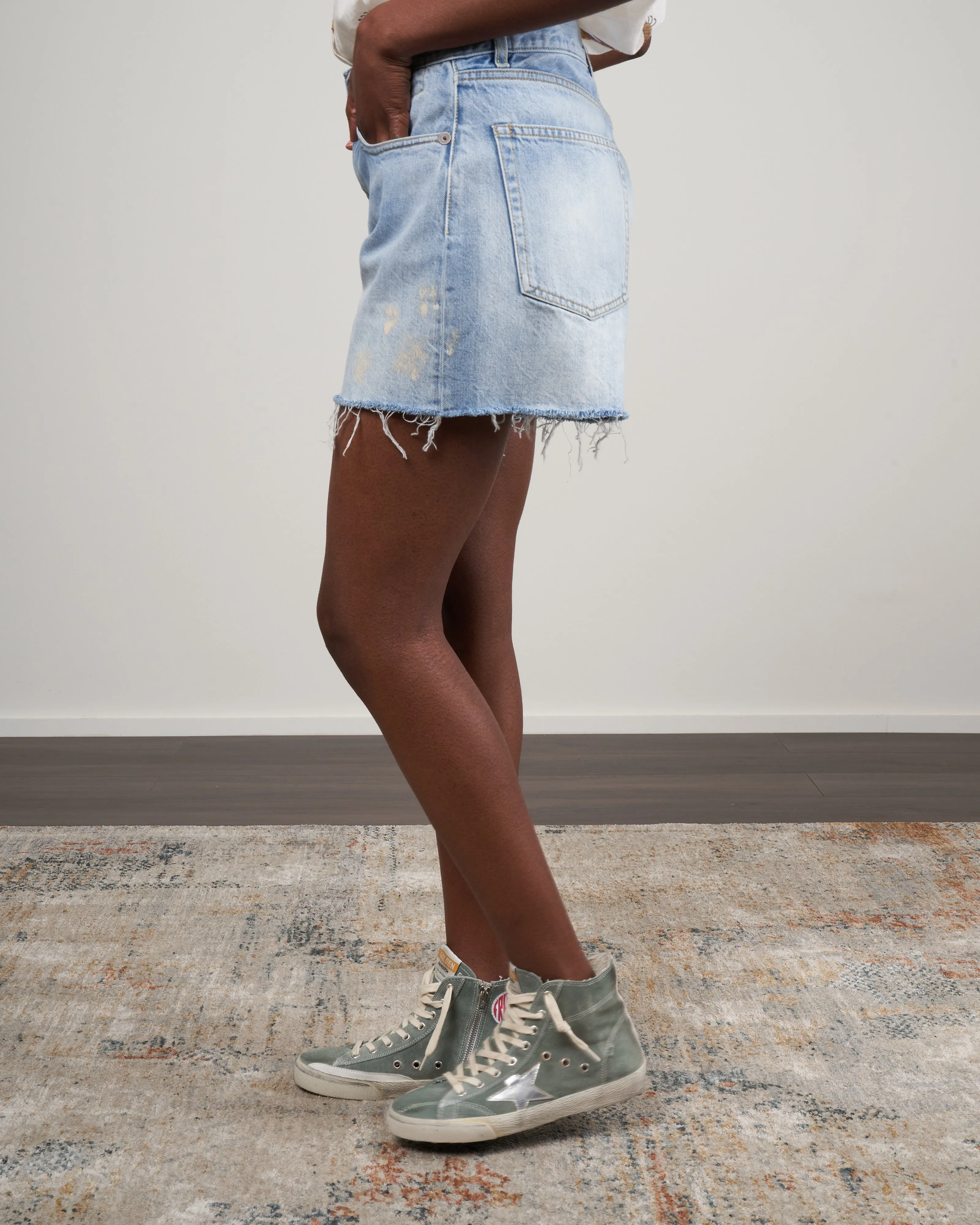 rose baggy short - stevie blue
