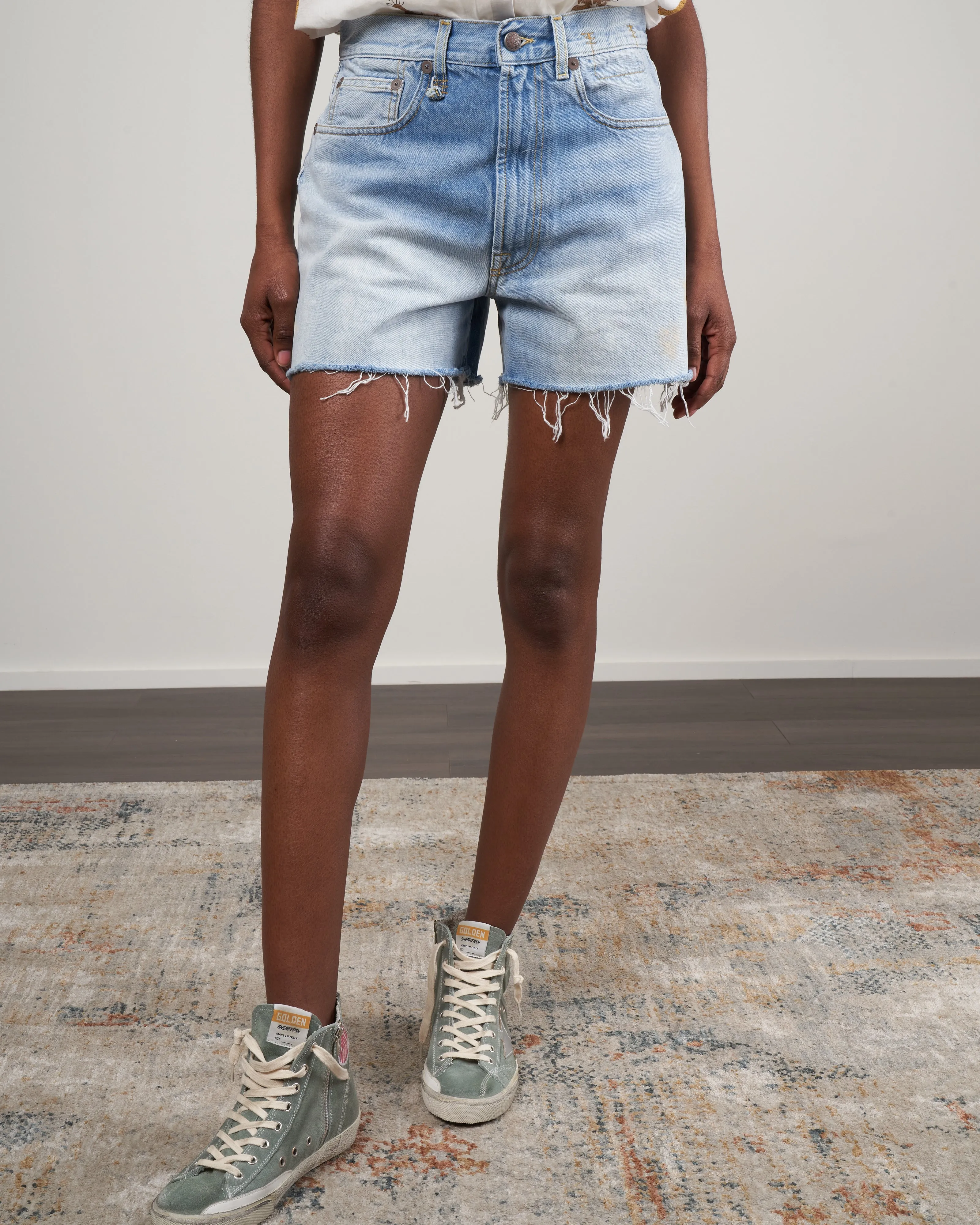rose baggy short - stevie blue