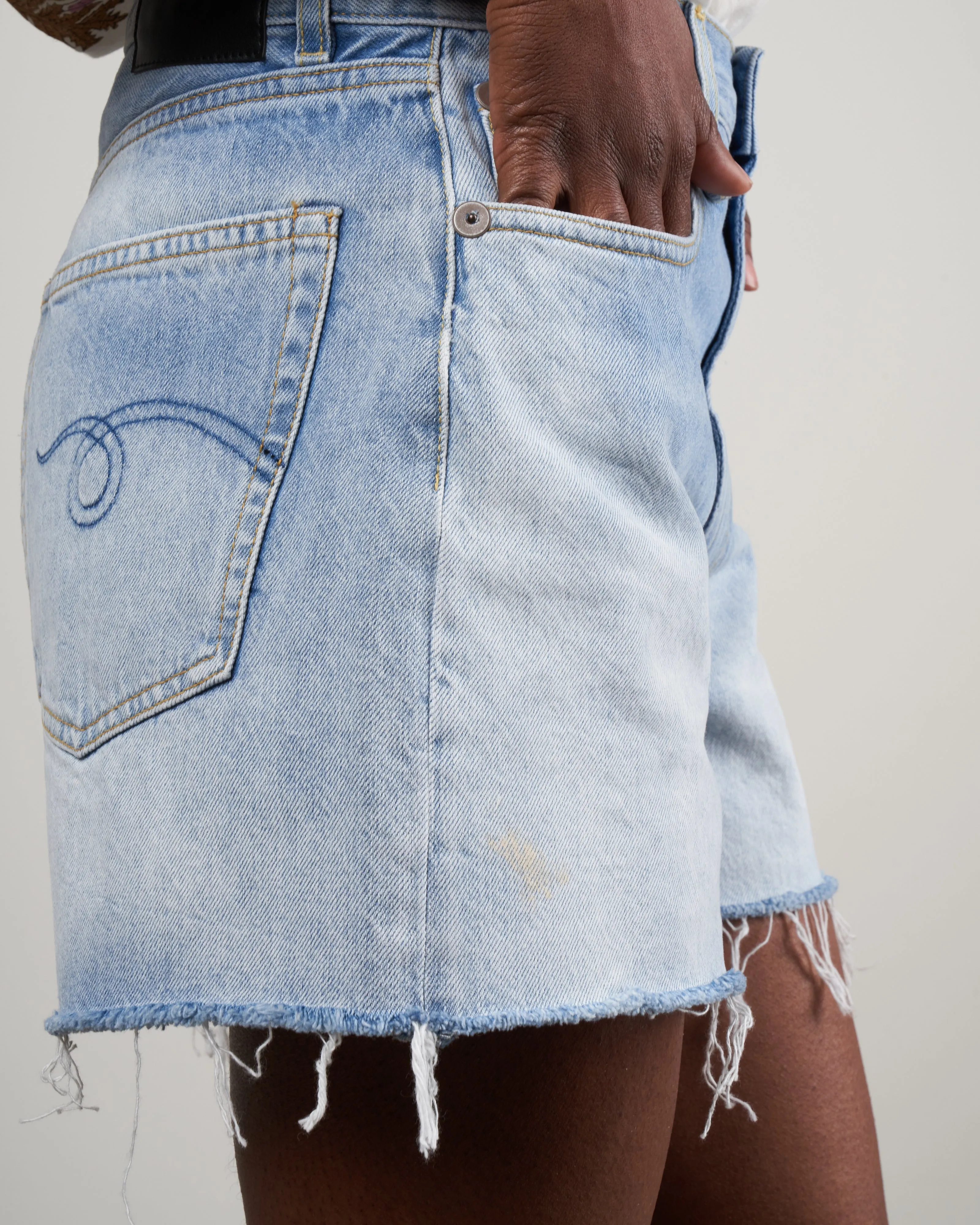 rose baggy short - stevie blue