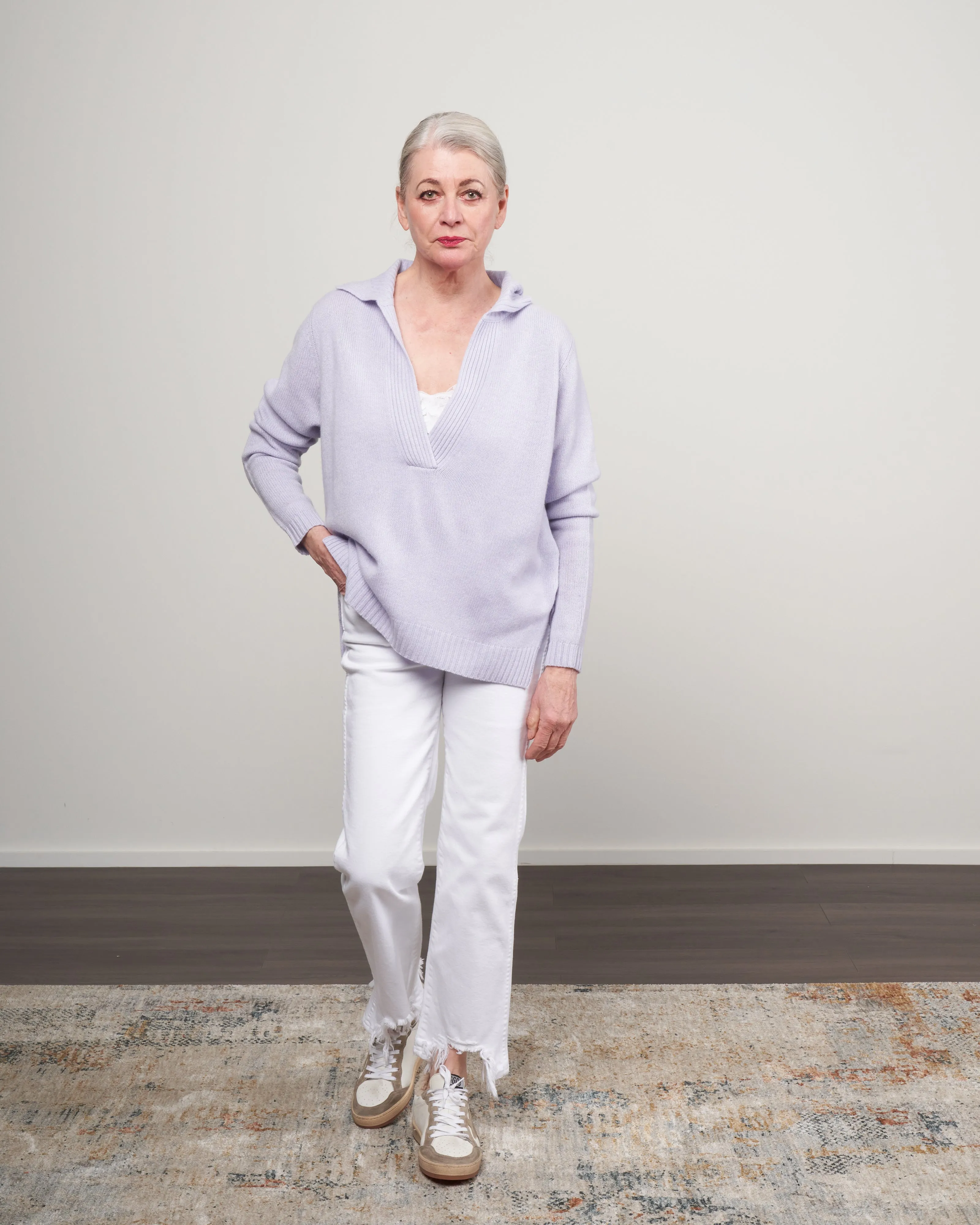 serafino sweater - lavender
