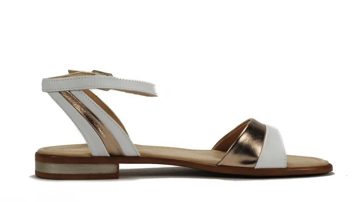 Seychelles for Women: Wont Stop Whiskey White Gold Leather Sandal