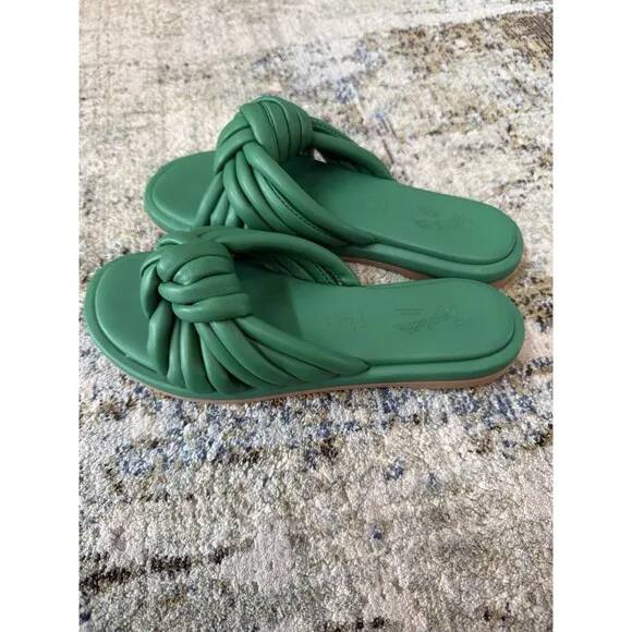 seychelles sandals wicked green italy knotted size 8 HTF style