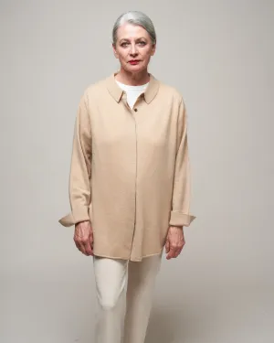 shirt cardigan - peanut butter