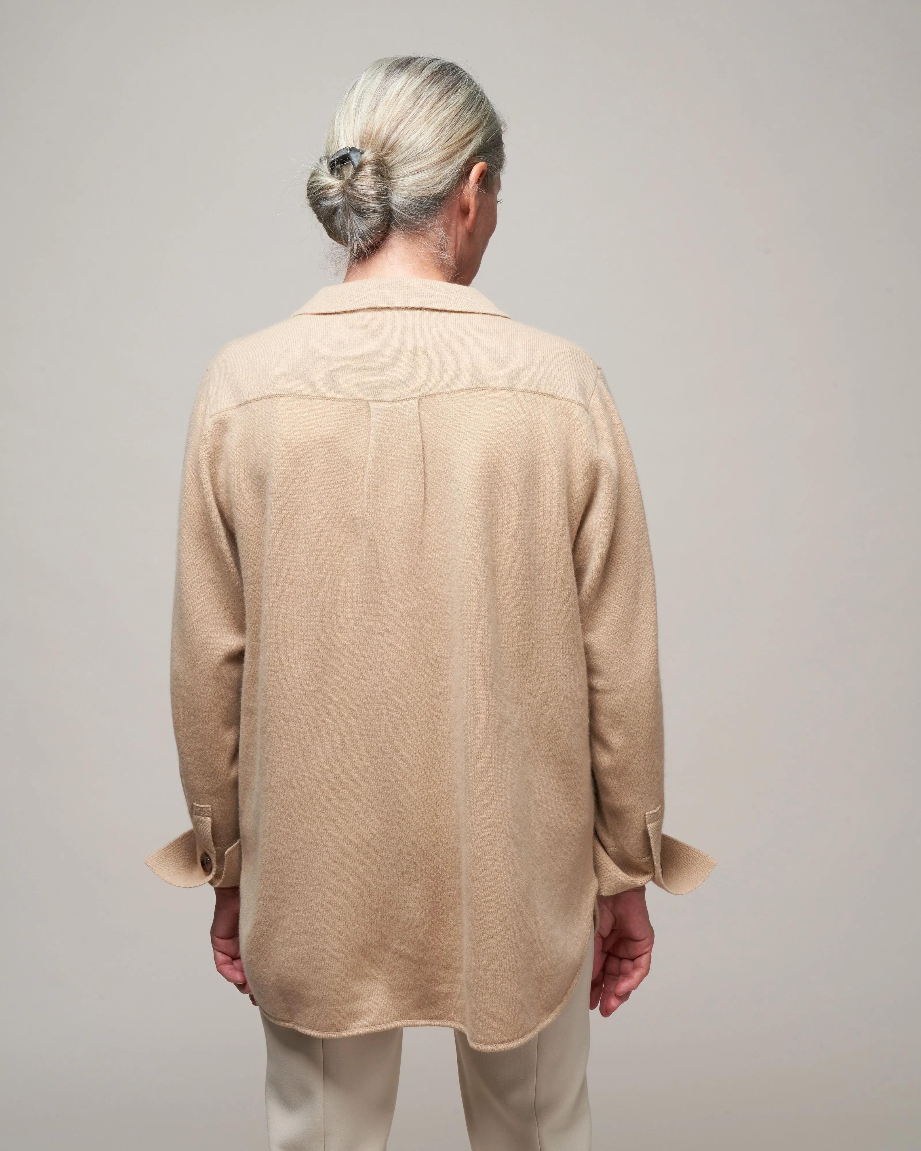 shirt cardigan - peanut butter