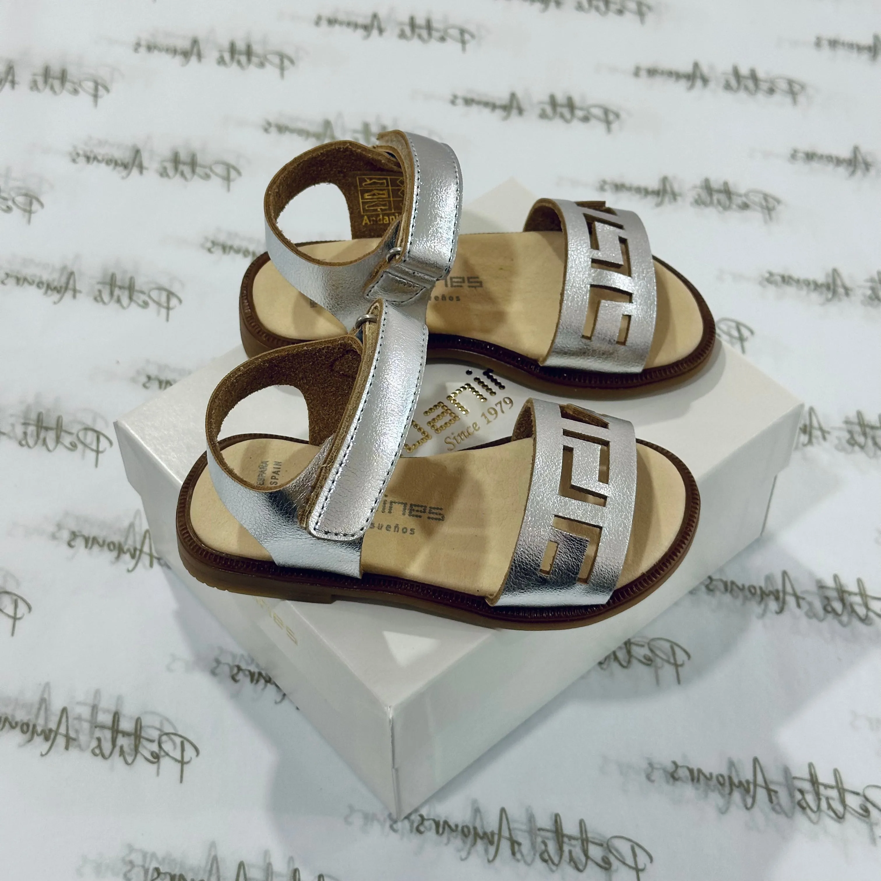 Silver Leather Sandals