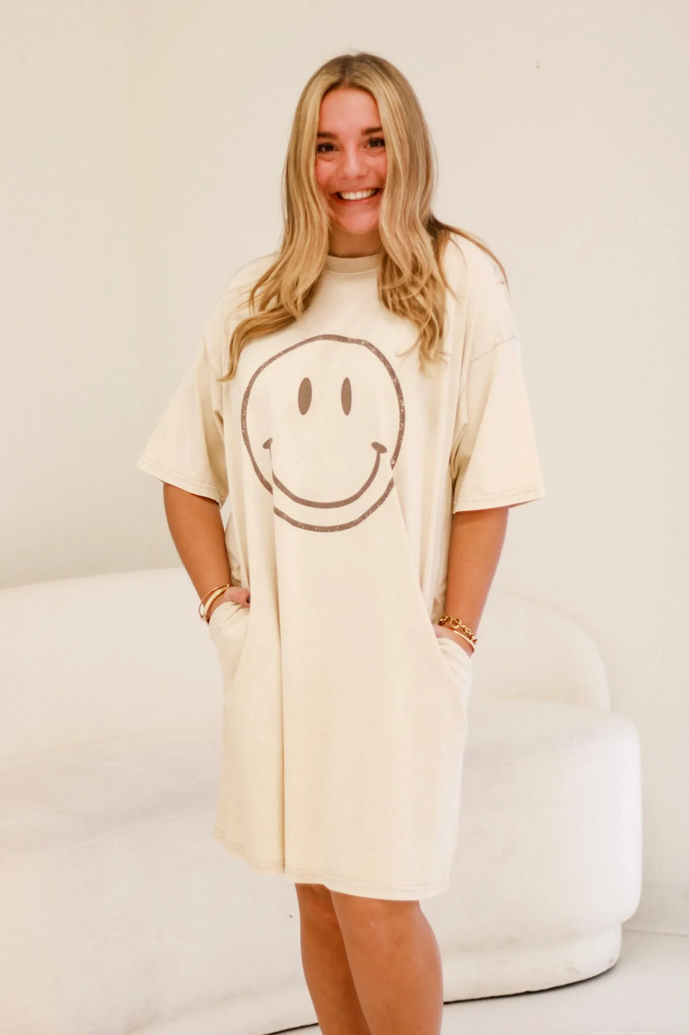 Smiling about Life Dress in Sand