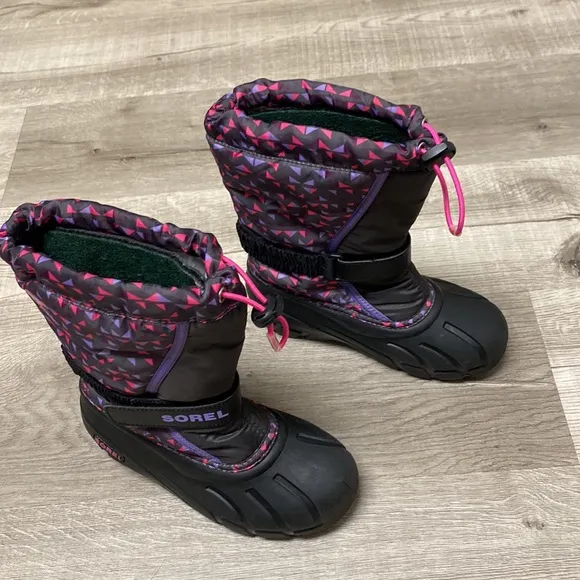 Sorel Children’s Flurry Print Fleece Lined Winter Boots