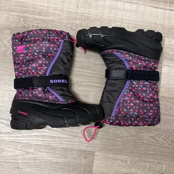Sorel Children’s Flurry Print Fleece Lined Winter Boots