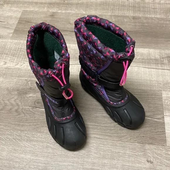Sorel Children’s Flurry Print Fleece Lined Winter Boots