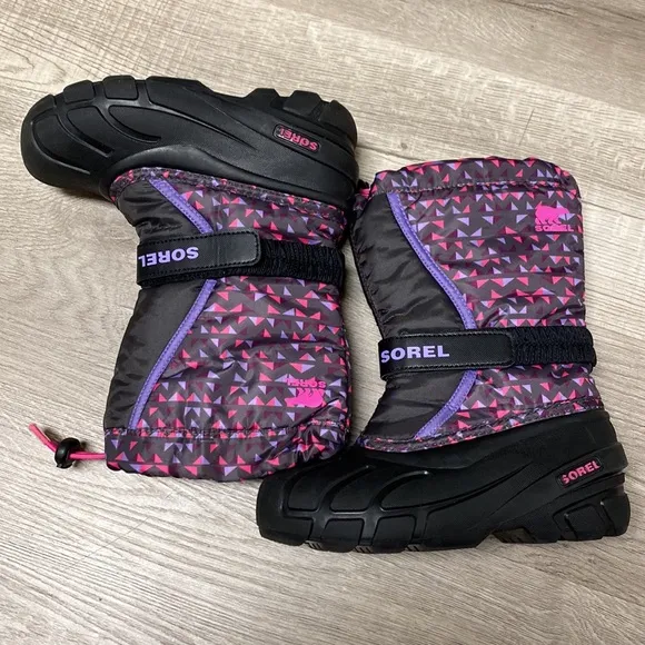 Sorel Children’s Flurry Print Fleece Lined Winter Boots