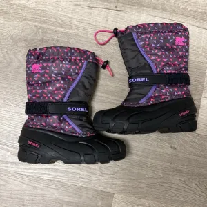 Sorel Children’s Flurry Print Fleece Lined Winter Boots