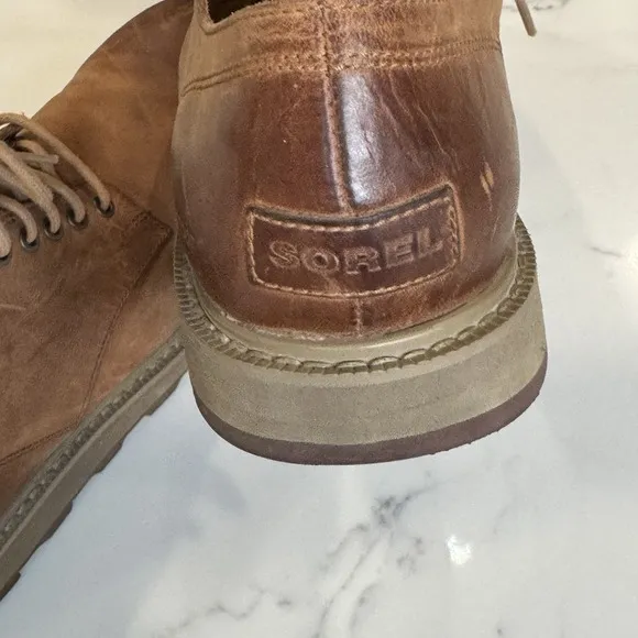 Sorel Madson Wingtip Oxfords Men's 8 Brown Leather Waterproof Lace-Up Shoes