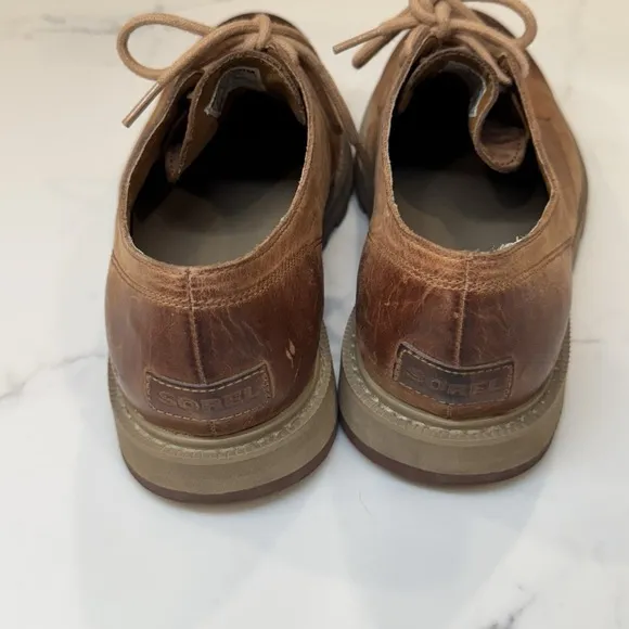 Sorel Madson Wingtip Oxfords Men's 8 Brown Leather Waterproof Lace-Up Shoes