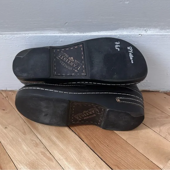 Spring Step L’Artist Burbank Women Shoes Black 9-9.5 (40) Slip On Comfort Clogs