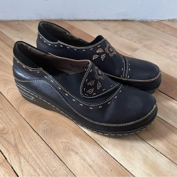 Spring Step L’Artist Burbank Women Shoes Black 9-9.5 (40) Slip On Comfort Clogs