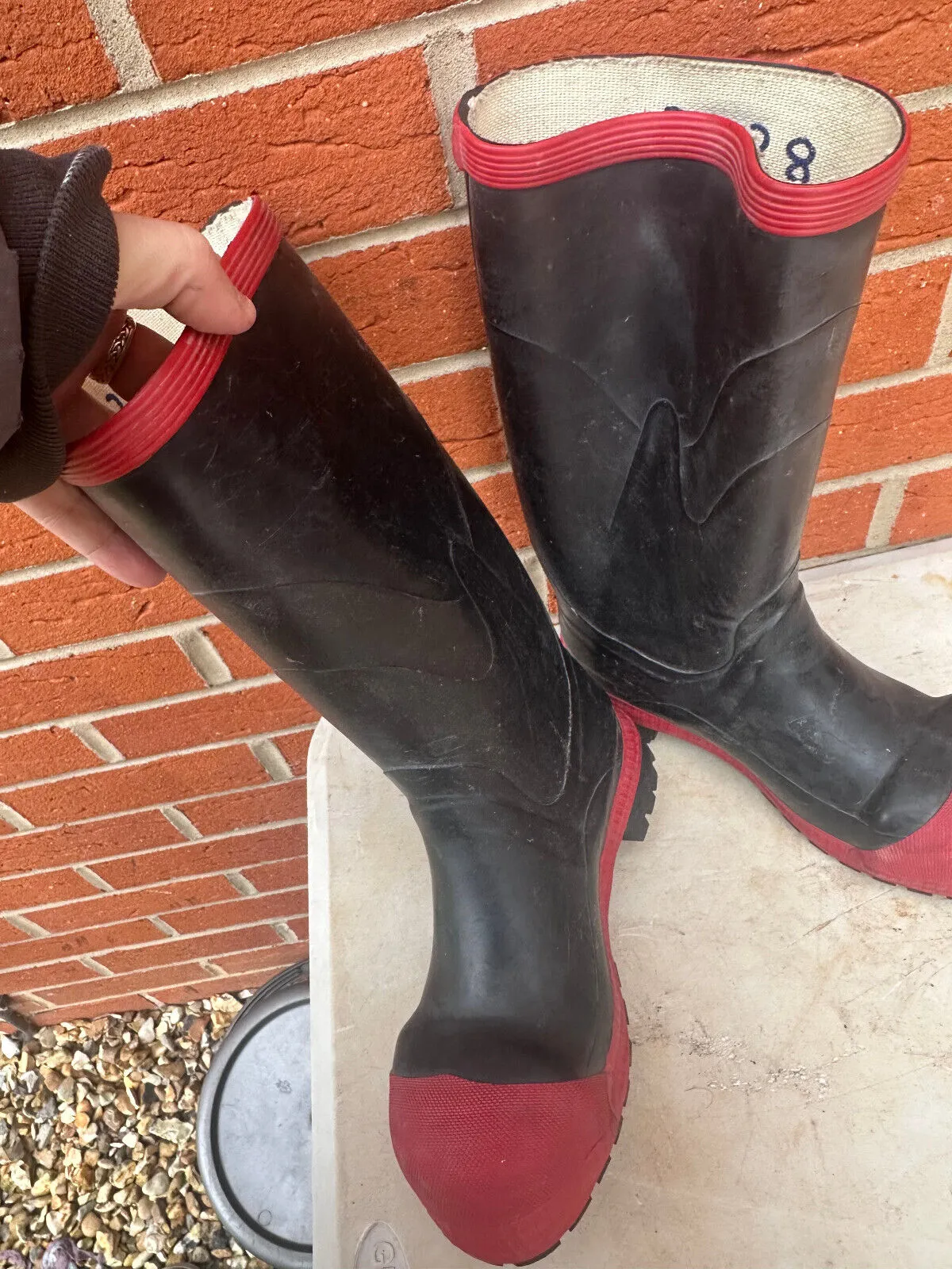 Steel Toe Rubber Wellington Work Boots Wellies - Size UK 5 - EU 38