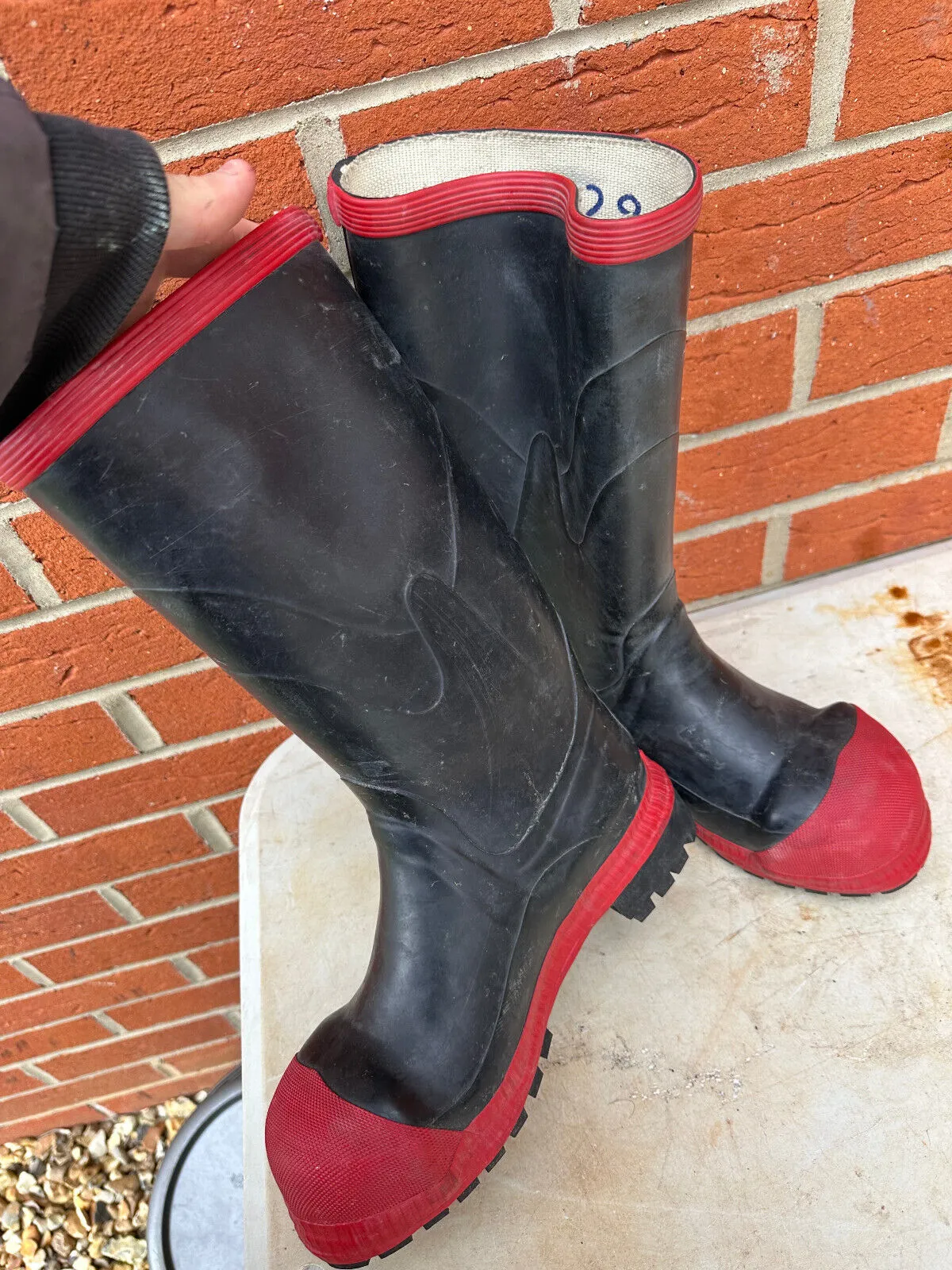 Steel Toe Rubber Wellington Work Boots Wellies - Size UK 5 - EU 38