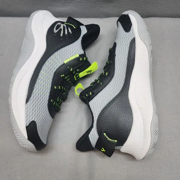 Steph Curry Under Armour 6Y Youth 3Z7 Black Gray Yellow Tennis Shoes Sneaker