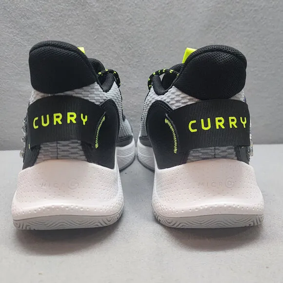 Steph Curry Under Armour 6Y Youth 3Z7 Black Gray Yellow Tennis Shoes Sneaker