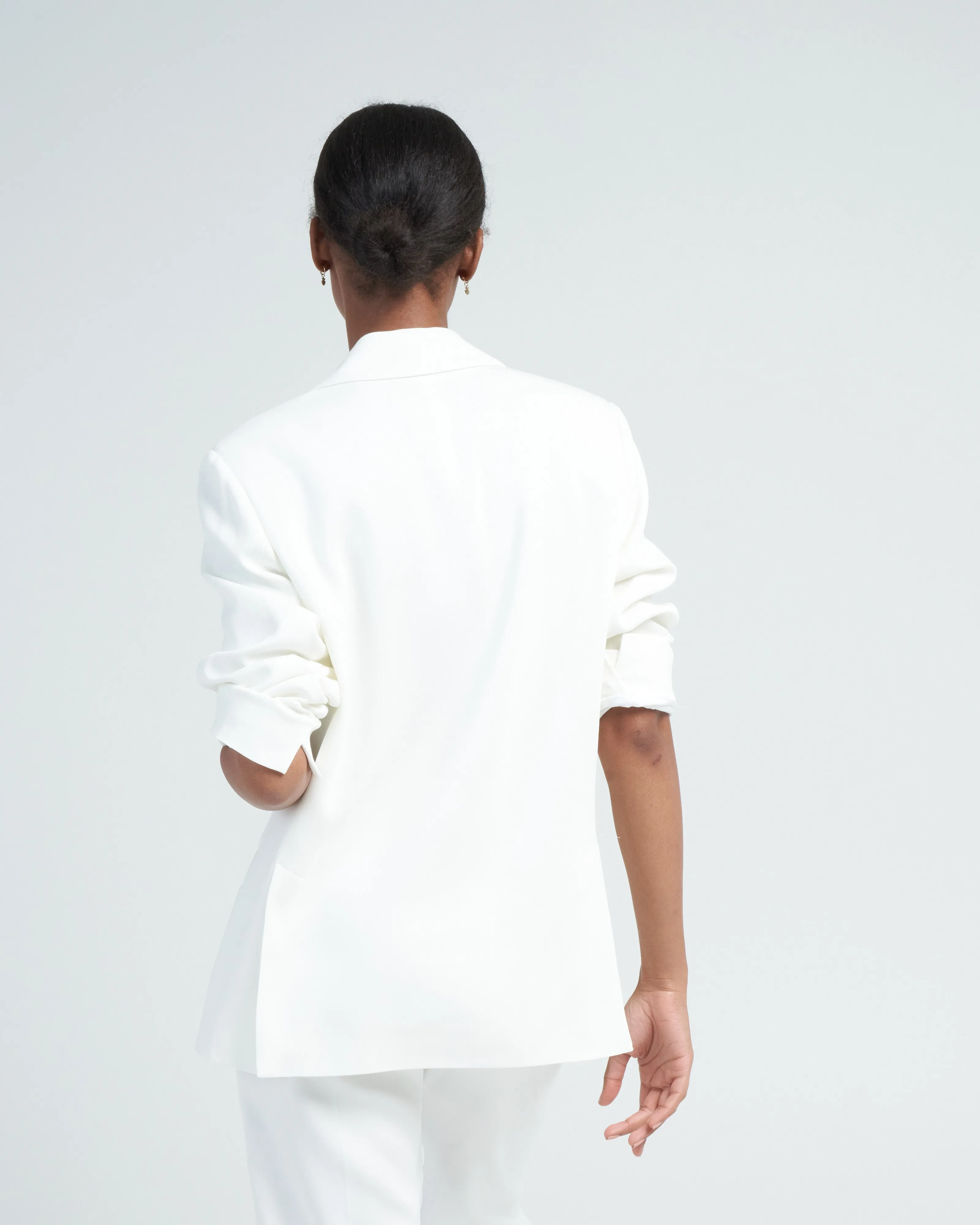stretch crepe cady boxy jacket